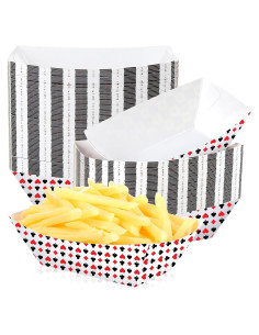 100 Bandejas Desechables de Papel FillTouch Tema Casino 16x10 cm