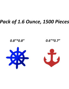 Confeti Nautical JNSAXMI Decoración Fiesta Metalizado 1500 Pzs 2