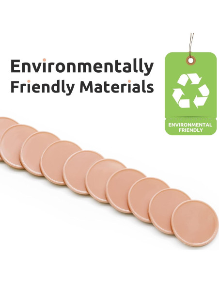 Juego de 100 Fichas de Plástico Durazno 25 mm para Aprendizaje