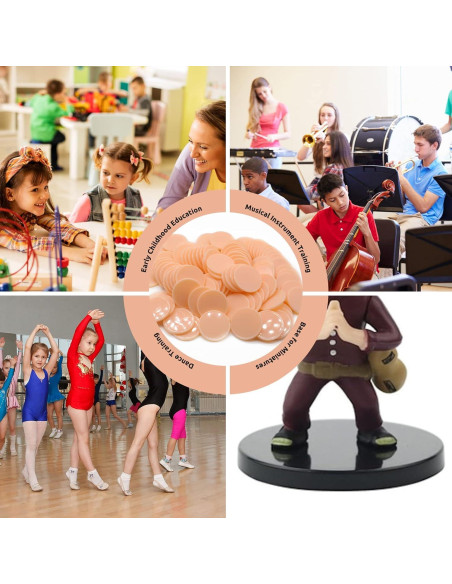 Juego de 100 Fichas de Plástico Durazno 25 mm para Aprendizaje