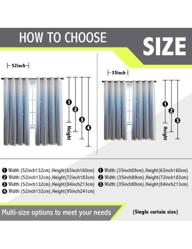 Cortina Opaca Anytime 1 Panel Azul 132x183 cm para Niñas