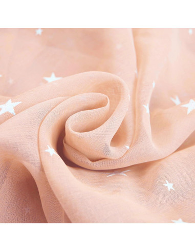 Cortinas Transparentes Eimilaly 2 Paneles 182,88 cm Rosa Claro