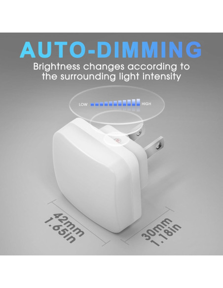 Luz Nocturna LED Briignite Azul con Sensor - Paquete de 2