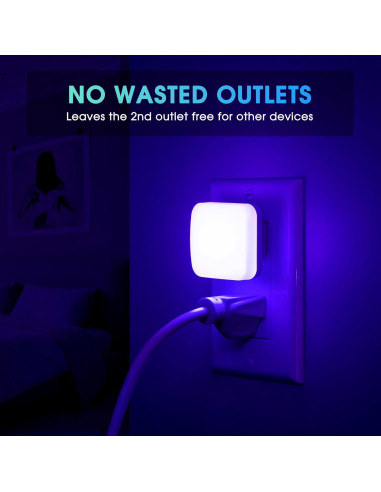 Luz Nocturna LED Briignite Azul con Sensor - Paquete de 2