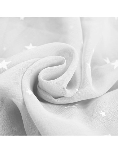 Cortinas Transparentes Eimilaly 2 Paneles 160 cm Estrellas