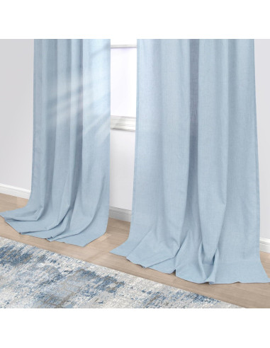 Cortinas KOUFALL Azul Claro 2 Paneles 1,07m x 2,13m Semitransparentes
