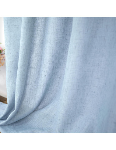 Cortinas KOUFALL Azul Claro 2 Paneles 1,07m x 2,13m Semitransparentes