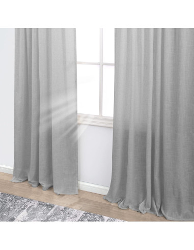 Cortinas Sheer KOUFALL Gris 132x229 cm Tab Back Pack de 2