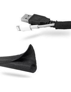 Fundas de Cable Negras Qjaiune 3m 6.35mm Organizador 2