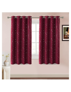 Cortinas Blackout PrinceDeco 2 Paneles 132x160 cm Estrellas