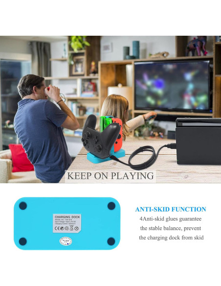 Cargador Rápido FastSnail para Joy-Con y Pro Controller Switch