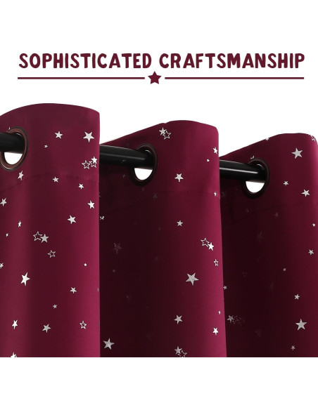 Cortinas Blackout PrinceDeco 2 Paneles 132x160 cm Estrellas
