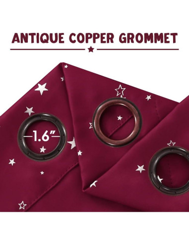 Cortinas Blackout PrinceDeco 2 Paneles 132x160 cm Estrellas