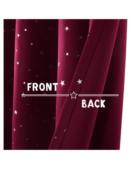 Cortinas Blackout PrinceDeco 2 Paneles 132x160 cm Estrellas