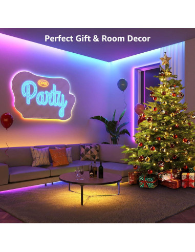 Luces LED de Tira Lepro 15,24m RGB con Control Remoto