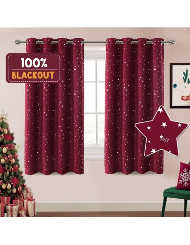 Cortinas Blackout PrinceDeco 2 Paneles 132x160 cm Estrellas