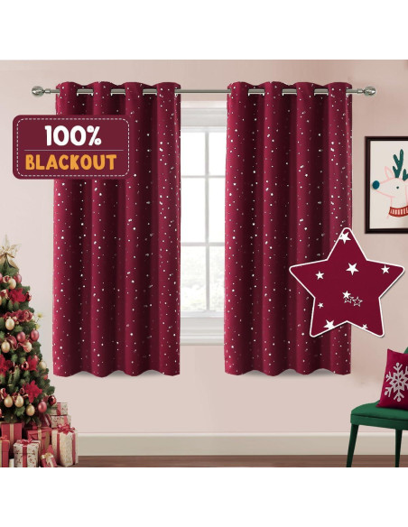 Cortinas Blackout PrinceDeco 2 Paneles 132x160 cm Estrellas