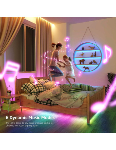 Luces LED de Tira Lepro 15,24m RGB con Control Remoto