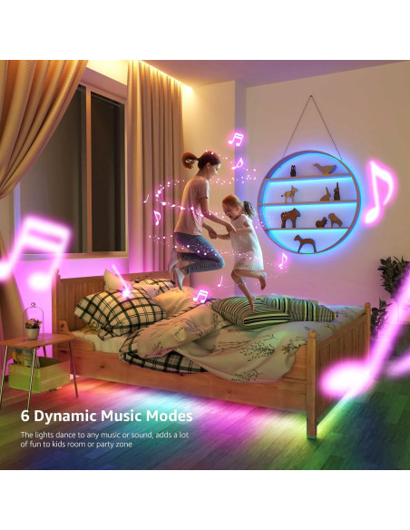 Luces LED de Tira Lepro 15,24m RGB con Control Remoto