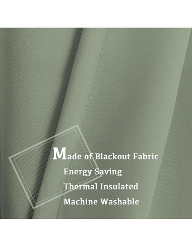 Cortinas Blackout Turquoize 2 Paneles 42x54 cm Hierba Marina