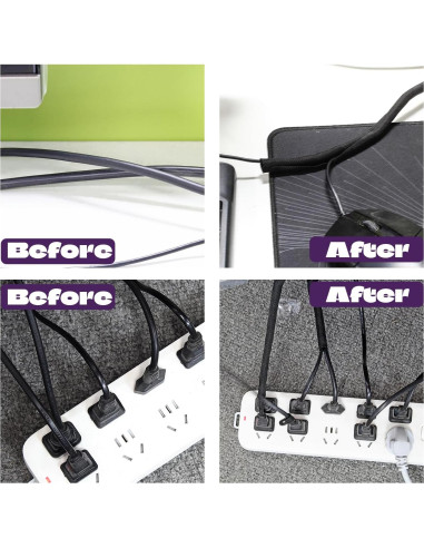 Fundas de Cable Negras Qjaiune 3m 6.35mm Organizador