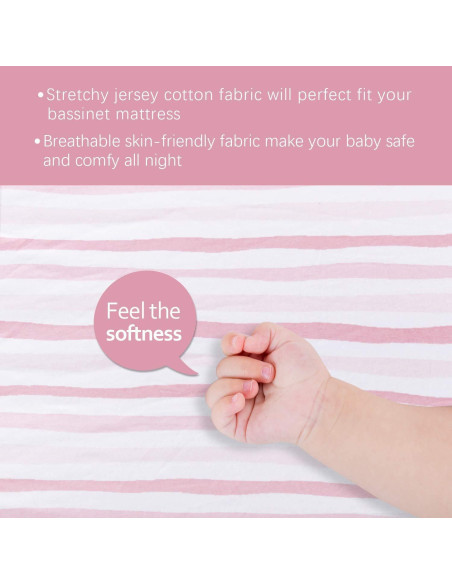 Sábanas para Cuna Biloban 2 Piezas Algodón Rosa Corazón