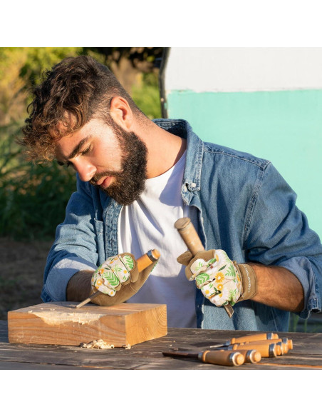 Guantes de Trabajo HLDD HANDLANDY para Mujeres - Cuero y Transpirables