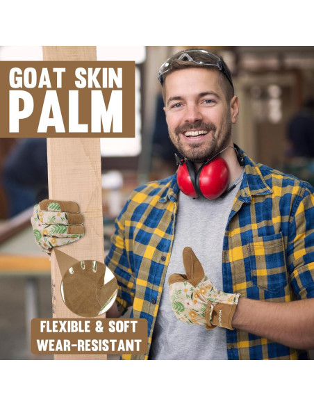 Guantes de Trabajo HLDD HANDLANDY para Mujeres - Cuero y Transpirables