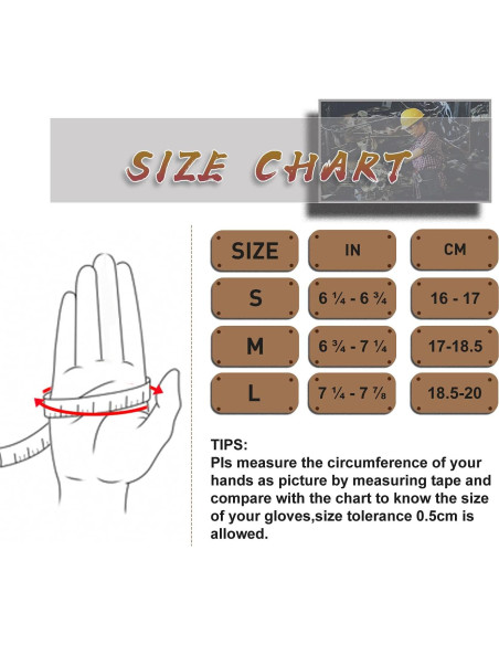 Guantes de Trabajo HLDD HANDLANDY para Mujeres - Cuero Marrón