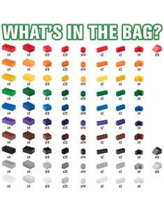 Bloques de Construcción SCS Direct - Set 1000 Piezas - 10 Colores 2