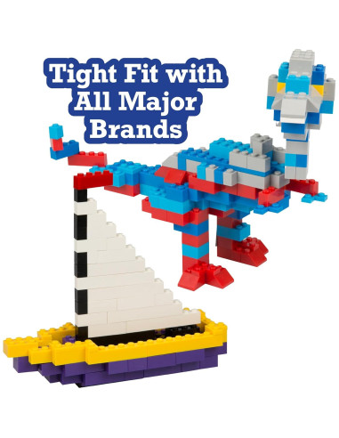 Bloques de Construcción SCS Direct - Set 1000 Piezas - 10 Colores