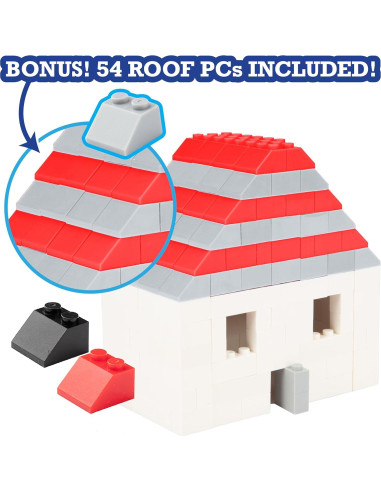 Bloques de Construcción SCS Direct - Set 1000 Piezas - 10 Colores