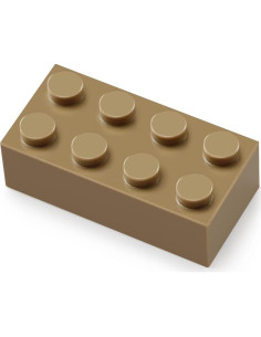 Ladrillos 2x4 Feleph 320 Piezas Marrón Oscuro Juego Creativo 2