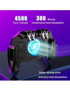 Controlador Gamepad FURZEQIFA para PUBG Mobile con Ventilador 2