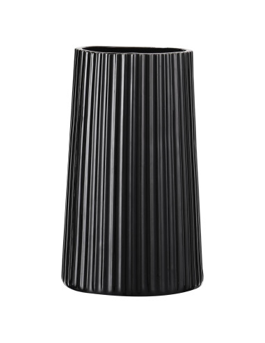 Jarrón Cerámica Negra YANWE1 20 cm Decoración Moderna
