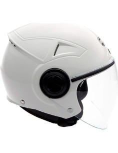 Casco Abierto MMG Blaze con Visera Plegable - Grande Blanco 2