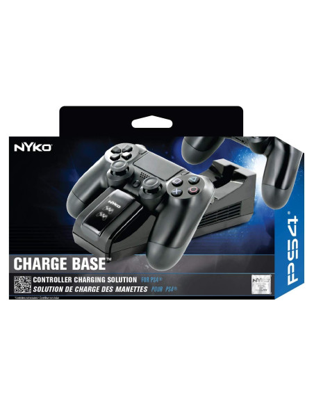 Base de Carga Nyko para PS4 - Doble Puerto y Adaptadores USB