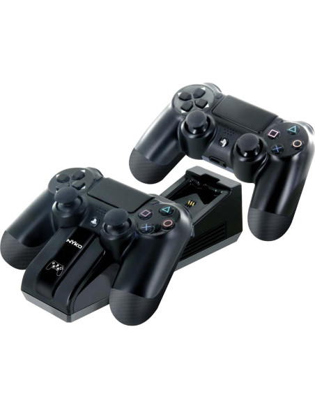 Base de Carga Nyko para PS4 - Doble Puerto y Adaptadores USB