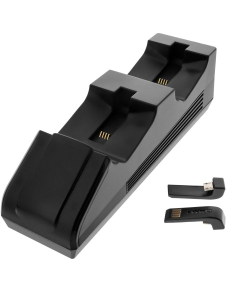 Base de Carga Nyko para PS4 - Doble Puerto y Adaptadores USB