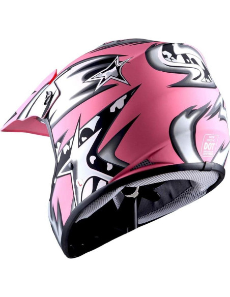 Casco de Motocross 1Storm HBOY para Niños + Gafas y Guantes