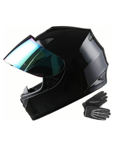 Casco Infantil WOW HKY-B15 + Guantes MX + S 49-50 CM