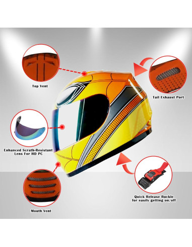 Casco Infantil WOW HKY-B15 + Guantes MX + Talla S 49-50 CM