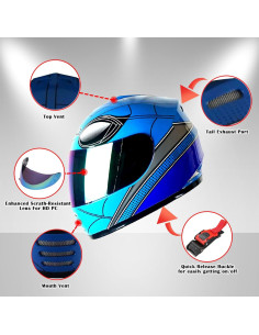 Casco Infantil WOW HKY-B15 + Guantes MX + Talla S 49-50 CM 2