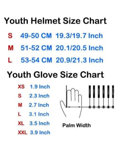 Casco Infantil WOW HKY-B15 + Guantes MX + Talla S 49-50 CM