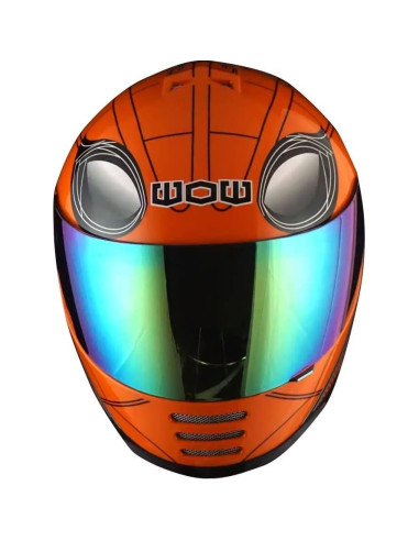 Casco Infantil WOW HKY-B15 + Guantes MX + Talla S 49-50 CM