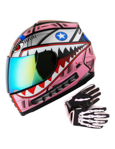 Casco Infantil WOW HKY-B15 + Guantes MX + Talla S