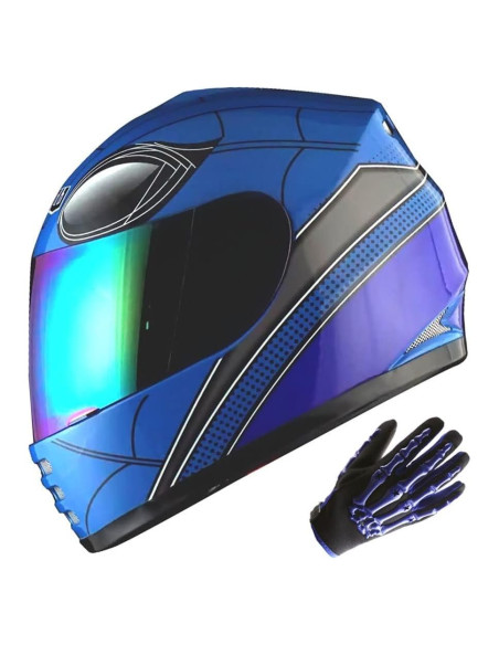 Casco Infantil WOW HKY-B15 + Guantes MX + Talla S 49-50 CM