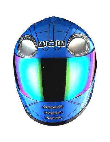 Casco Infantil WOW HKY-B15 + Guantes MX + Talla S 49-50 CM