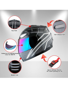 Casco Infantil WOW HKY-B15 + Guantes MX S Blanco Brillante 2