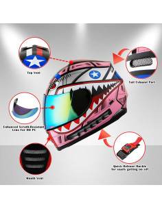 Casco Infantil WOW HKY-B15 + Guantes MX + Talla S 2